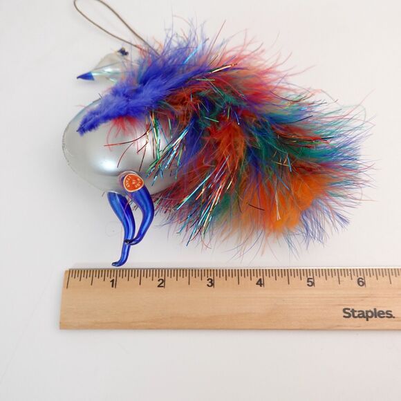 VTG Soffieria De Carlini Italy Christmas Ornament Peacock Bird RARE Color! - Picture 5 of 16